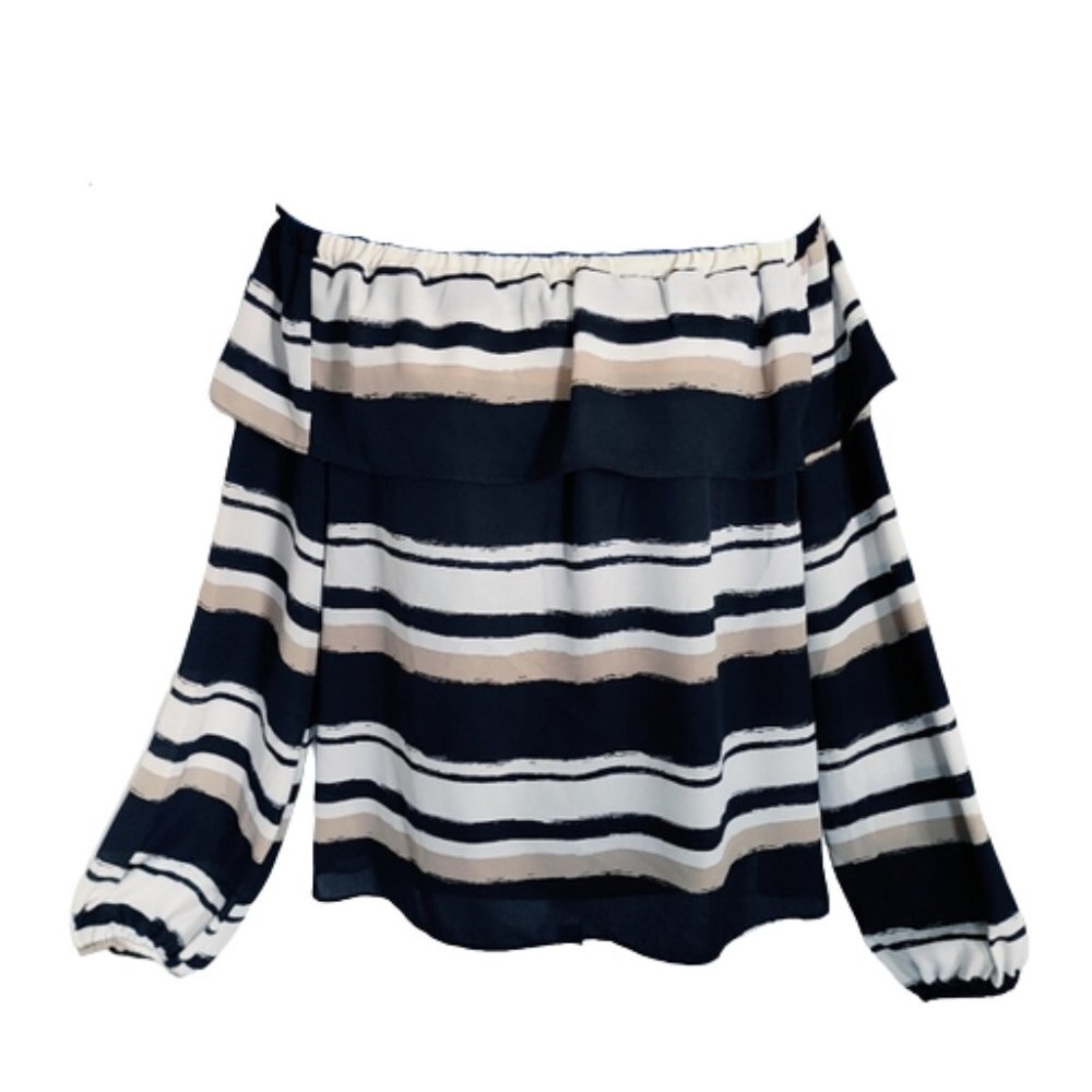 Striped Off the Shoulder Blouse
